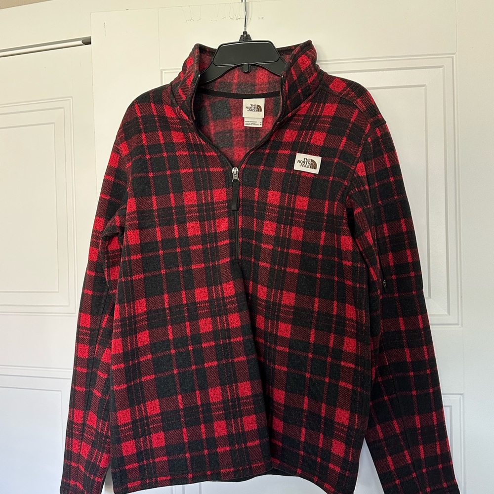 The North Face Red and Black Checkered Fleece